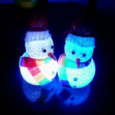 Christmas LED Flash Light Cute Snowman Christmas Party Decoration Ornament Kids Toy Dolls Gift