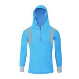 Men's Quick Dry Bamboo Fiber Long Sleeve Breathable Fishing Shirts UV Sunscreen Clothing With Hood