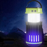 Portable Solar Charging Electric Mosquito Killer Lamp 3 Mode LED Rechargeable Camping Waterproof Tent Light