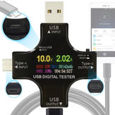 JUWEI Probador de color TFT USB Bluetooth Tipo-C PD Voltímetro digital Medidor de corriente Amperímetro