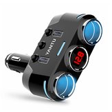 Yantu B39 Dual USB Tre Porte 100 W 3.1mA Caricabatteria da auto per accendisigari per auto DVR GPS MP3