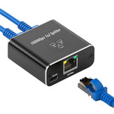 Adaptateur répartiteur Ethernet RJ45 femelle de 1 à 2 pour câble réseau Gigabit 1 Gbps pour PC portable