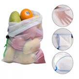 10 sztuk wielokrotnego użytku torby na owoce i warzywa z siateczką do przechowywania zakupów w sklepie spożywczym