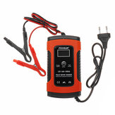 Chargeur de batterie FOXSUR 12V 5A avec réparation d'impulsions et écran LCD Rouge pour batterie au plomb-acide AGM Gel Humide pour voiture et moto