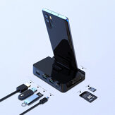 Bakeey 7 w 1 Type-C Stacja dokująca adaptera USB C Hub z 2 portami USB 3.0 / 4K HD Wyjście wyświetlacza / Type-C Ładowanie PD / 2 czytniki kart pamięci do Type-C Smart Phone do Samsung