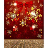 5x7ft Vinyl Studio Backdrop Christmas Red Cheerful Photography Prop Photo Background 
