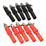 DANIU 50 paires de connecteurs de fiche banane à borne de 4 mm pour outils de lumière noir et rouge