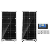 Panneau solaire portable 12V 25W avec contrôleur Chargeur de batterie goutte à goutte pour voiture, camionnette, bateau, caravane et camping-car