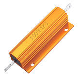5pcs RX24 100W 1KR 1KRJ resistor de Potência Alta em Caixa de Metal de Alumínio Dourado com Dissipador de Calor
