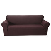 Чехол для дивана из бархата для 1/2/3 мест, чистого цвета, эластичный, защита сиденья стула, тянущийся чехол для дивана, домашний офис, мебель, украшения