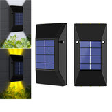 2 luzes solares LED exteriores à prova d'água para decoração de parede em cercas, varandas, sacadas, jardins e iluminação de rua