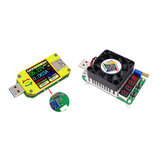 RIDEN® UM34C Pour APP USB 3.0 Type-C DC Voltmètre Ampèremètre Voltage Courant Testeur de Batterie Mesure Résistance du Câble avec Charge Électronique LD25