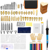 128-teiliges Holzbrenn-Pen-Set mit Schablonen, Lötkolben-Spitzen-Tools, Pyrographie-Kit
