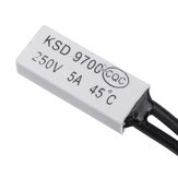 5db KSD9700 250V 5A 45℃ Műanyag termosztatikus hőmérséklet-érzékelő kapcsoló NC