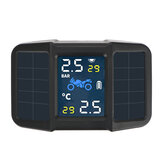 Monitor de pressão de pneus TPMS para motocicleta Sistema de alarme de monitoramento de temperatura Tela LCD Carregamento USB Motor