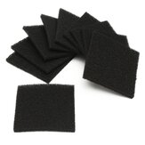 Conjunto de 10 almofadas de filtro de esponja de carbono ativado quadradas pretas de 28Pontos por polegada para absorvedor de fumaça