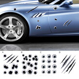 3D Simüle Edilmiş Kurşun Delikleri Araba Sticker Çizik Çıkartma Su Geçirmez Motosiklet Sticker 23X29CM