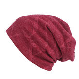 Men Women Cotton Solid Warm Beanie Hats Winter Outdoor Thicken Soft Leisure Cap