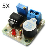 5Pcs 9V 12V Battery Sound and Light Alarm Protection Module Against Over-discharge Board