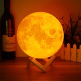 18cm Lampada a Forma di Luna Magica Bi-colore USB Ricaricabile Luna LED Luce Notturna con Sensore di Tocco Regalo