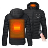 Chaqueta de invierno con calefacción USB para hombres en tallas S/M/4XL, con una cálida espalda y capucha, ideal para motociclismo y esquí