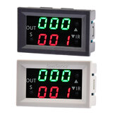 Modulo di relè di tempo a visualizzazione a LED doppio T2401-O T2401-N a 12V CC. Relè di ritardo di tempo digitale. Interruttore timer ciclo. Modulo di controllo uscita attiva/passiva.