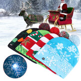 クリスマスLEDライトウィンタービーニーキャップサンタクローススノーフレークニット帽子の装飾