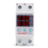 SINOTIMER SVP-916 230V 40A/63A Adjustable Auto-recovery Under/Over Voltage Protector Relay Breaker Protective Device With LED