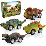 Pickwoo Dinosaurusus Speelgoedauto's Inertie Voertuigen Peuters Kinderspelen met Dinosaurususspellen met T-Rex Dino Speelset Verjaardagscadeaus