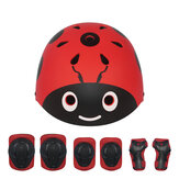 7-наборный защитный комплект спортивного оборудования для детей LANOVA для катания на велосипеде, роликах, скейтбордах: шлем, наколенники, налокотники и защита запястий.