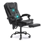 Snailhome Masszázs Dönthető irodai forgószék Állítható magasságú Lift szék PU bőr Játékszék Laptop íróasztallal és telefonzacskóval.