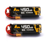 2PCS Auline 15.2V 450mAh 80C 4S HV Lipo Battery XT30 Plug for Betafpv X-Knight HD 3inch GEPRC Phantom HD Toothpick FPV & Naked Cinewhoop