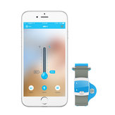 Vvcare BC-DQ02 Smart Medikal Termometre Bluetooth 4.0 Bebek İçin Mobil Uyarılarla Kablosuz 24HR Sürekli Ateş İzleme