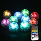 1X 10X Afstandsbediening Waterdichte RGB LED Theelicht Onderwater Kaars Tafellamp Decoratie