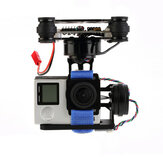 Gimbal CNC de câmera sem escova de 3 eixos com suporte de controlador 3-4S 180g luz para GoPro câmeras de ação OSMO FPV RC Drone