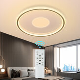 Luminária de teto LED de 36W 40CM com círculos concêntricos, regulável, com controle remoto AC185-265V