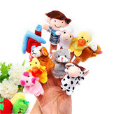 10 Stück Familie Fingerpuppen Tuch Puppe Baby Lernspielzeug für Kinder
