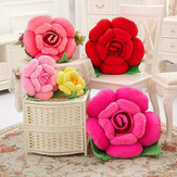 Almofada de lanço de flores de rosa coloridas 3D para sofá, carro, escritório. Presente do Dia dos Namorados.