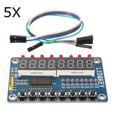 5Pcs TM1638 Chip Key LED Дисплей Модуль 8 битов Digital LED Трубка Geekcreit для Arduino - продукты, которые работают с официальными платами Arduino