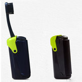 KT-717 Портативная компактная складная зубная щетка, имеющая форму зажигалки для путешествий, кемпинга и активного отдыха с бутылочкой для зубной пасты.
