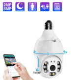 EXQ05-2MP 1080P IP  Camera WiFi Wireless Auto Tracking Baby Monitor 2MP Night Vision PTZ Waterproof Speed Dome Surveillance PTZ Camera E27 Connector TF Card Storage