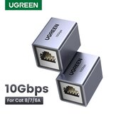 Tiện ích mở rộng mạng UGREEN RJ45 10Gbps cho dây cáp Ethernet Cat8 Cat7 Cat6, chuyển đổi gigabit từ cái đực sang cái đực