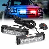 Φώτα Strobe LED 2 σε 1 εμπρόσθια γρίλια φακός προειδοποίησης λάμπα 12V 6W για SUV Φορτηγό Off Road Αυτοκίνητο
