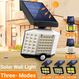 66LED/66COB/120COB/128COB/140COB LED Solar Power PIR Motion Sensor Wall Light 3 Modes Outdoor Waterproof Garden Lamp