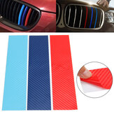 3 Colors Carbon Fiber Stripe Sticker Decal For BMW Front Grill Grille Exterior Decoration Car Stickers