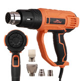 TOPSHAK TS-HG1 2000W Hot Air Guns 8 Levels Temperature 3 Modes Heat Guns Kit W/ 4 Nozzles for Stripping Paint Removing Rusted Bolt Shrinking PVC
