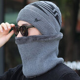 Mens Winter Warm Wool Wool Face Maschera Cappello Beanie Cap Outdoors Riding Maschera Sciarpa Cappello Dual Use