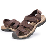Men Leather Outdoor Beach Magic Stick Sandals Fisherman Breathable Sport Shoes