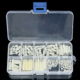 Kit de surtido Suleve™ M2NH2 M2 de parafusos brancos de nylon com porcas sextavadas, espaçadores de nylon para PCB, 140 peças.