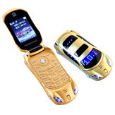 NEWMIND F15 Flip Cep Telefonu 1.8'' 800mAh El Feneri Mp4 FM Radyo Çift Sim Araba modeli Mini Arabad Telefon